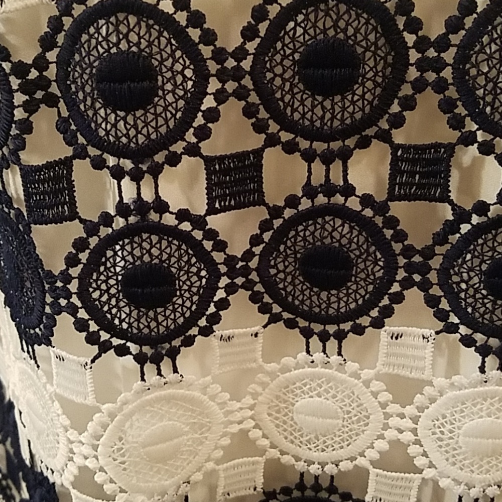 NWT Charter club navy and white lace dress - Picture 2 of 5